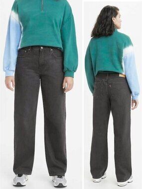 LEVI'S Premium Wedgie Loose Straight Size 26 Black Soul